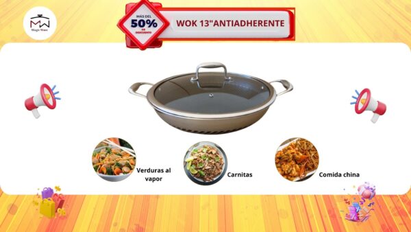 Wok Antiadherente 14"