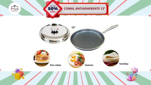 Comal Antiadherente 12"